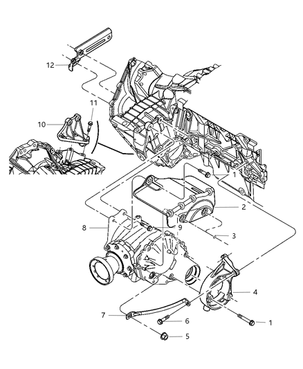 2006 Chrysler Pacifica Power Transfer Unit & Mounting Diagram