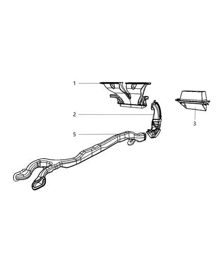 2011 Jeep Liberty Duct-Air Distribution Diagram for 68018976AA