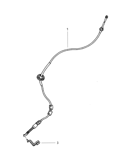 2002 Dodge Caravan Transmission Gearshift Control Cable Diagram for 4670122AF