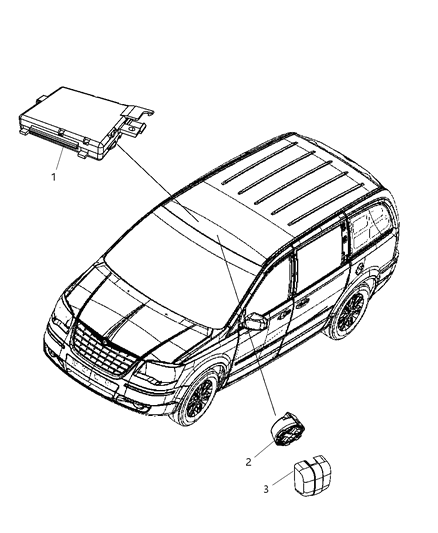 2010 Dodge Grand Caravan Module-Rain Sensor Diagram for 5026806AD