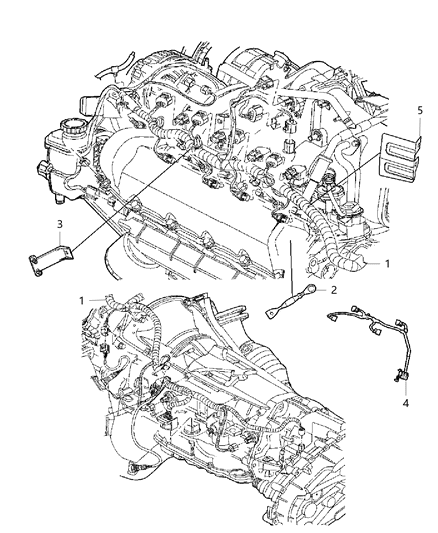 2007 Dodge Ram 1500 Wiring-Engine Diagram for 4801396AC