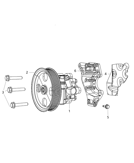 2015 Ram C/V Bracket-Power Steering Pump Diagram for 5184594AF