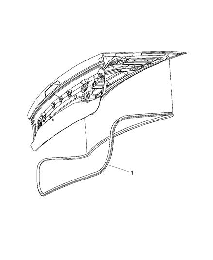 2012 Dodge Charger WEATHERSTRIP-DECKLID Diagram for 68040060AE