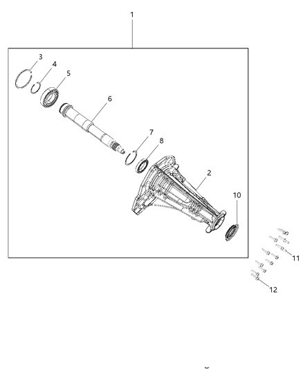 2008 Dodge Ram 3500 Housing-Transmission Rear Extension Diagram for 68040726AA