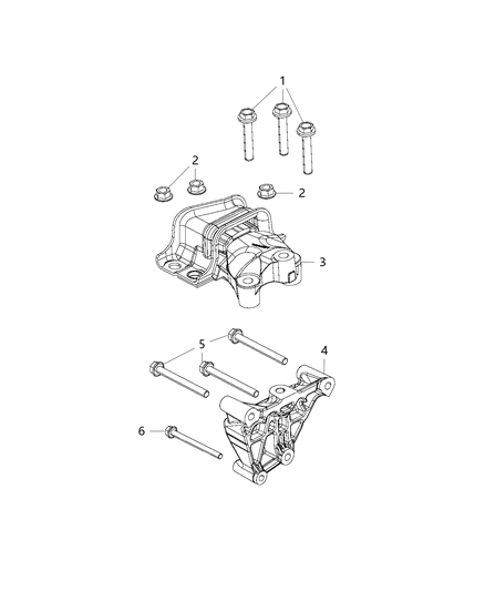 2019 Ram ProMaster 1500 Engine Mounting Right Side Diagram