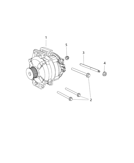 2015 Chrysler Town & Country Generator/Alternator & Related Parts Diagram 2