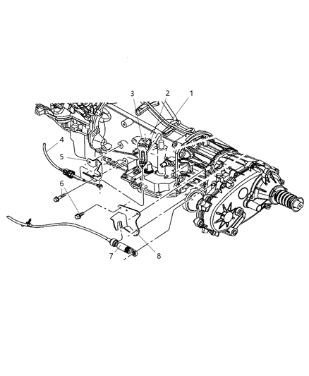 2007 Jeep Wrangler Bracket-Shift Cable Diagram for 55398214AA