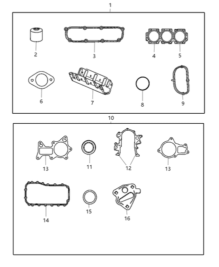 2008 Chrysler Pacifica Gasket-Water Pump Diagram for 4648963AB