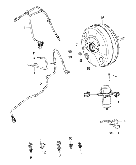 2015 Ram ProMaster 1500 Clamp-Hose Diagram for 6106141AA