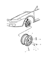 Diagram for Dodge Caravan Spare Wheel - 4743654AA