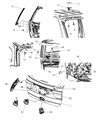 Diagram for Dodge Trunk Lid Lift Support - 68193936AA