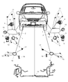 Diagram for 2001 Chrysler Town & Country Headlight Cover - 4857361AA