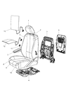 Diagram for Chrysler Town & Country Seat Cover - 1UR71BD1AA