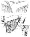 Diagram for Chrysler Door Latch Assembly - 4589696AC