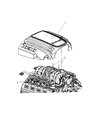 Diagram for Dodge Charger Engine Cover - 4593557AE