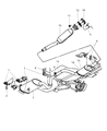 Diagram for 1998 Chrysler Cirrus Exhaust Pipe - 4764336AB