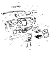 Diagram for 2011 Chrysler Town & Country Steering Column Cover - 1QY37HL5AB