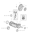 Diagram for Chrysler Grand Voyager Crankshaft Thrust Washer Set - 5012582AA