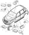 Diagram for Chrysler PT Cruiser Air Bag Control Module - 5084006AH