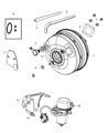 Diagram for Chrysler Town & Country Brake Booster Vacuum Hose - 4581592AB