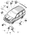 Diagram for Chrysler Occupant Detection Sensor - 56054215AB