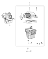 Diagram for Chrysler Voyager Air Filter Box - 68188641AA