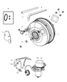 Diagram for Dodge Brake Booster Vacuum Hose - 4581592AD