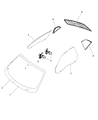 Diagram for Dodge Challenger Windshield - 68253430AA