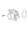 Diagram for Chrysler Town & Country Throttle Body Gasket - 4300071AD