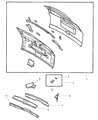 Diagram for Chrysler Town & Country Liftgate Hinge - 5020513AB