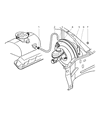 Diagram for Dodge Dakota Brake Booster Vacuum Hose - 52009139AB