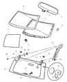 Diagram for 2003 Jeep Grand Cherokee Windshield - 55137156AB