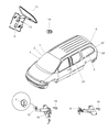 Diagram for 1999 Chrysler Town & Country Car Mirror - 4520336AB