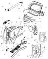 Diagram for Chrysler Town & Country Door Latch Cable - 5020680AA