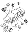 Diagram for 2006 Dodge Stratus Air Bag Control Module - 4602283AE