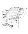 Diagram for Jeep Grand Cherokee Sun Visor - 1LS25HL1AE
