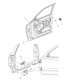 Diagram for Chrysler Aspen Door Hinge - 55256915AG