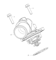 Diagram for Jeep Wrangler Thermostat Gasket - 68490088AA