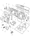 Diagram for 2001 Jeep Cherokee Steering Column Cover - 55115525AB