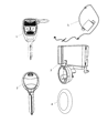 Diagram for 2017 Jeep Compass Car Key - 68001702AD
