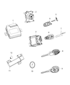 Diagram for Ram 1500 Ignition Lock Assembly - 6CK46DX9AB