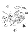 Diagram for 2005 Jeep Grand Cherokee Center Console Base - 1BJ011D1AA