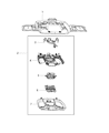 Diagram for 2020 Jeep Compass Dome Light - 5YW39PS4AC