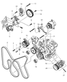 Diagram for Jeep Liberty Alternator Bracket - 5093939AA