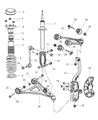 Diagram for 2010 Dodge Charger Steering Knuckle - 4895710AB