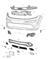 Diagram for 2016 Jeep Grand Cherokee Grille - 68158581AB