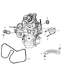 Diagram for Jeep Belt Tensioner - 53032860AA