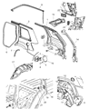 Diagram for Jeep Grand Cherokee Fuel Filler Housing - 52090493AB