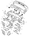 Diagram for 2000 Dodge Intrepid Steering Column Cover - PD52HD5AC