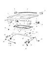 Diagram for Jeep Renegade Hood Latch - 68247123AA